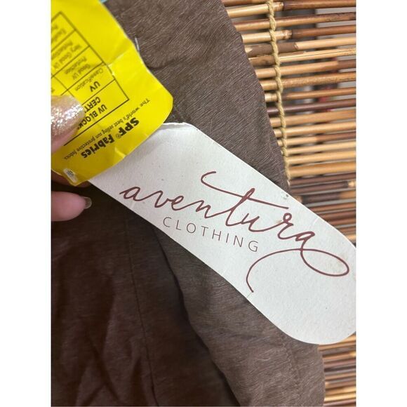 Aventura Clothing Size 12 Brown Tan Shorts McKenna Style SPF Sun Protection NWT - Picture 5 of 8